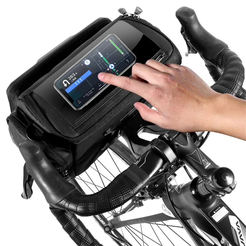 Bicycle Bag Electric Scooter Front Bag 4L Large Capacity Waterproof Bike Handlebar Bag With Touch Screen For Cycling Accessories