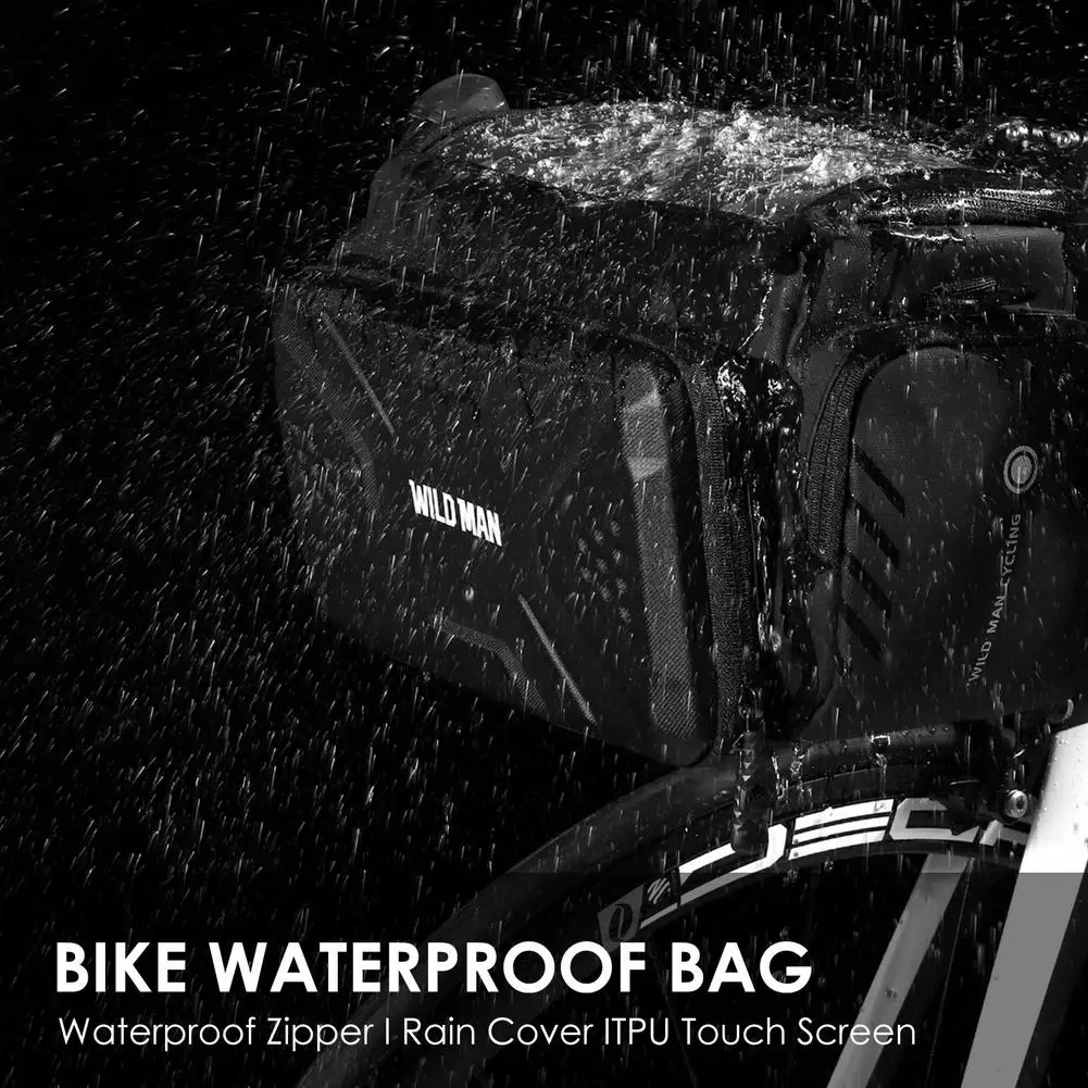 Bicycle Bag Electric Scooter Front Bag 4L Large Capacity Waterproof Bike Handlebar Bag With Touch Screen For Cycling Accessories