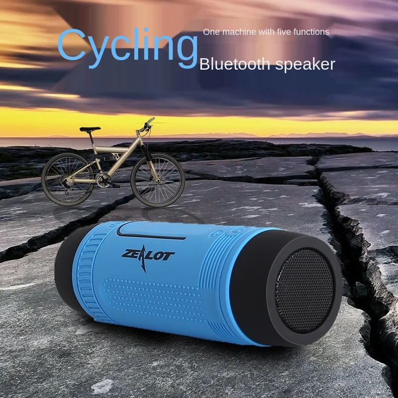 Zealot S1 Portable Bluetooth Speaker Wireless Bicycle Sound Box with LED Light Outdoor Waterproof Subwoofer Stereo Surround