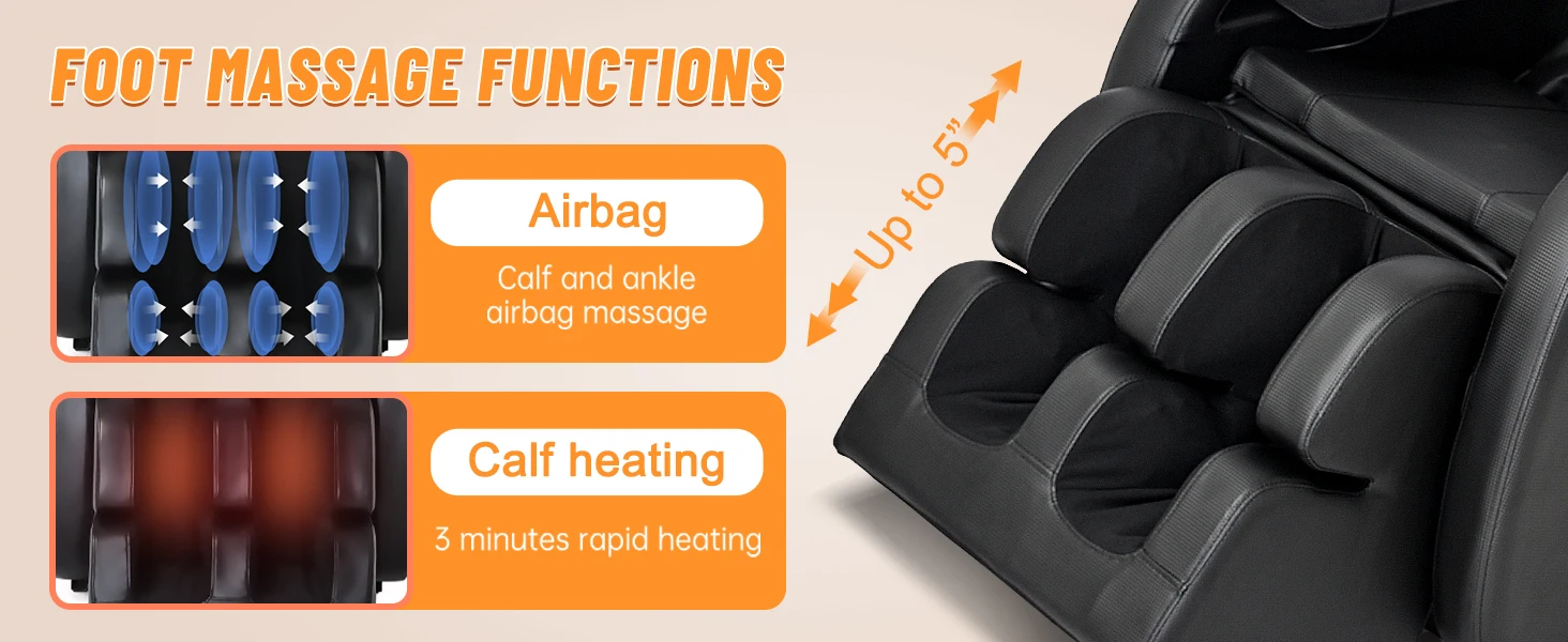2023 Massage Chair Recliner with Zero Gravity, Full Body Massage Chair with Heating, Airbags, Easy to Use at Home and in The Off