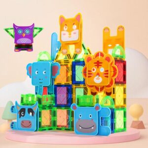 Animal Magnetic Building Blocks Set