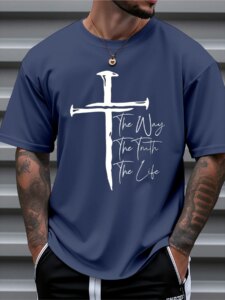 Faith t-shirt for men 100% cotton slim fit