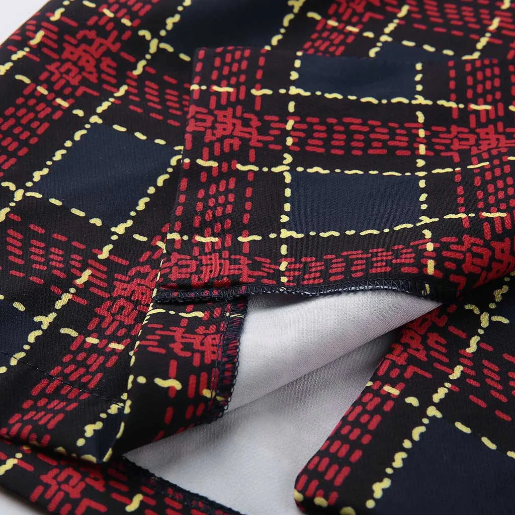 Plaid Office Dress — Double Breasted Vintage Elegance - Image 3