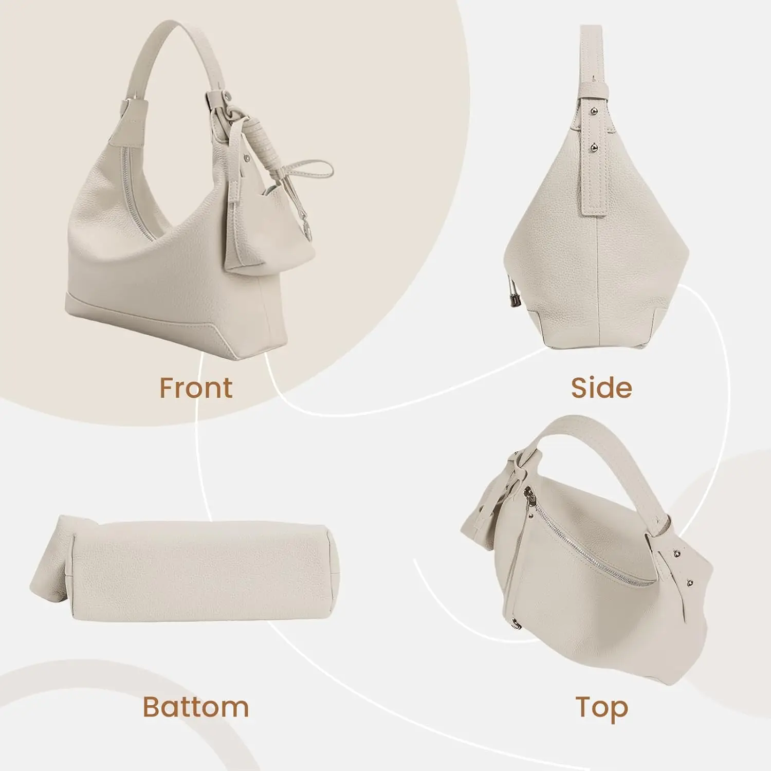 Leather Hobo Bag — Stylish & Versatile for Women - Image 6