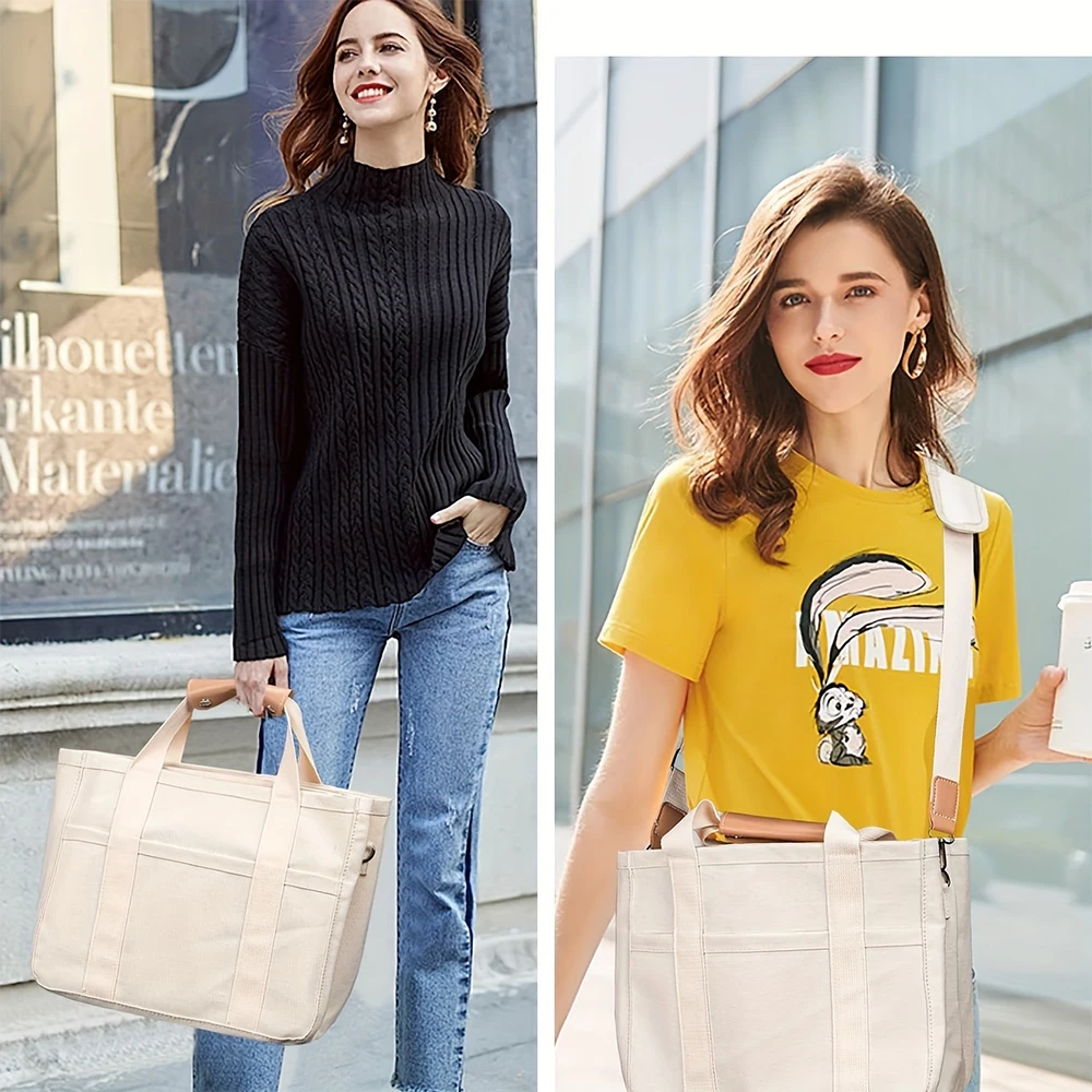 Women Canvas Tote Bag — Large, Stylish & Versatile - Image 6