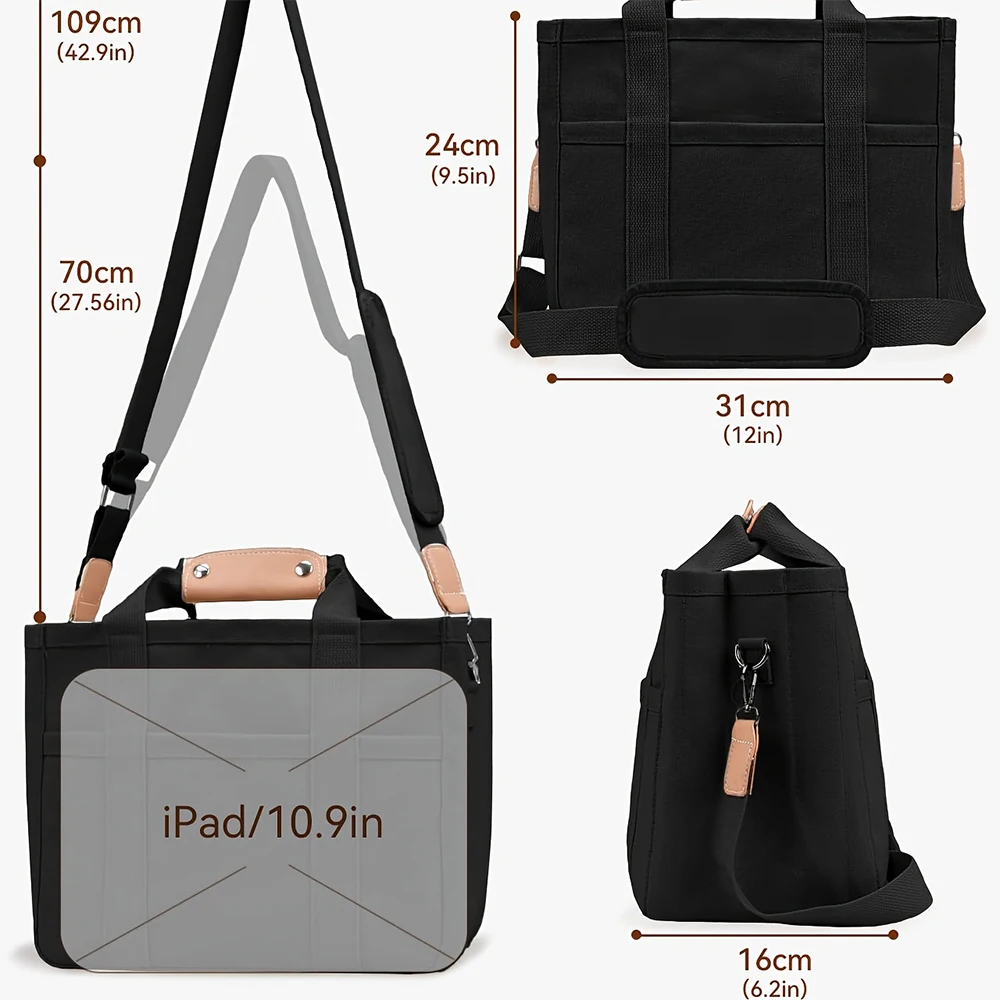 Women Canvas Tote Bag — Large, Stylish & Versatile - Image 3