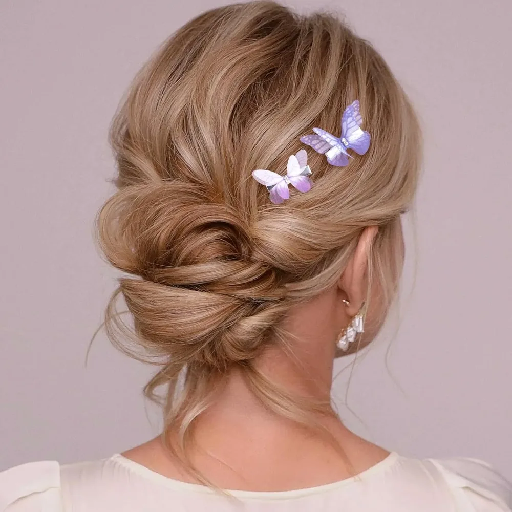 5pcs Butterfly Hair Clips with Rhinestones - Image 6