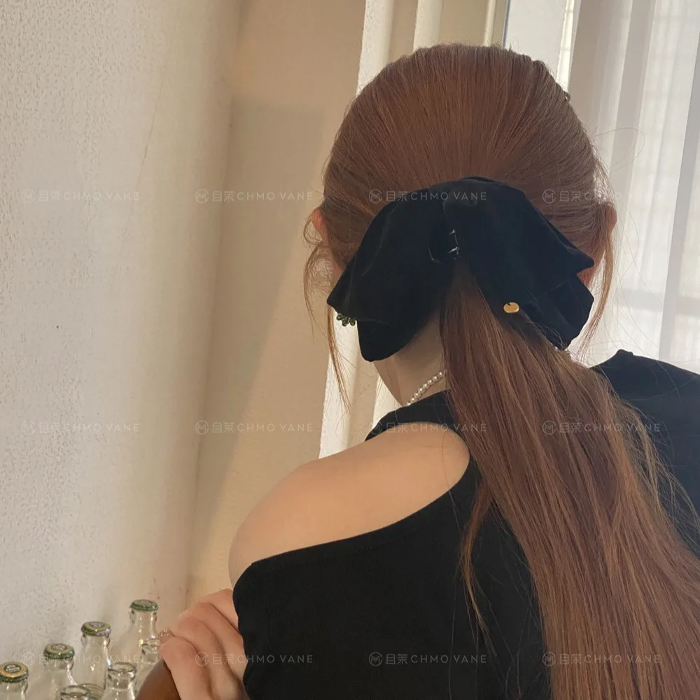 Purple Velvet Bow Hair Claw – Elegant Hair Accessories for Women - Image 3