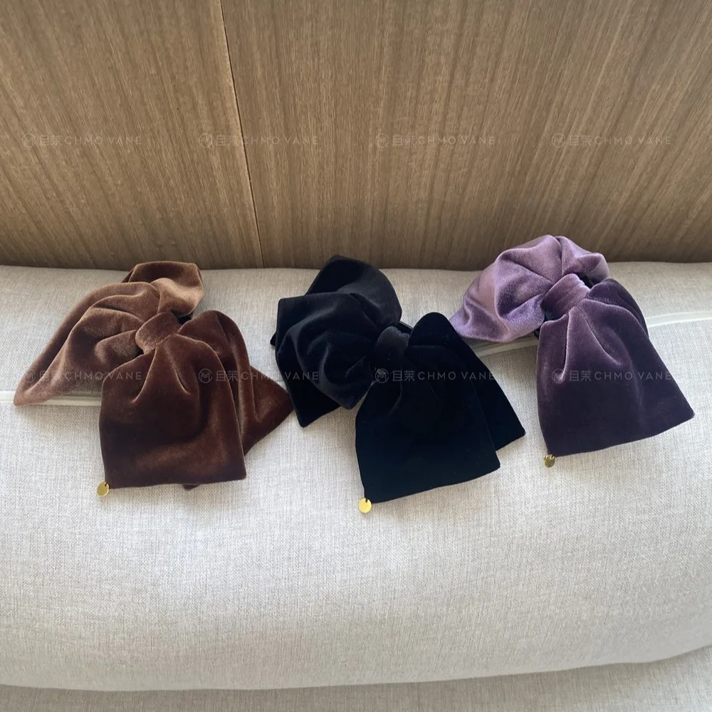 Purple Velvet Bow Hair Claw – Elegant Hair Accessories for Women - Image 2