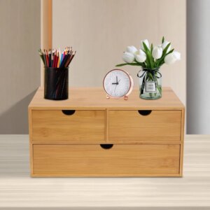 8 pack Bamboo Desk Organizer foldable plastic closet storage organizers