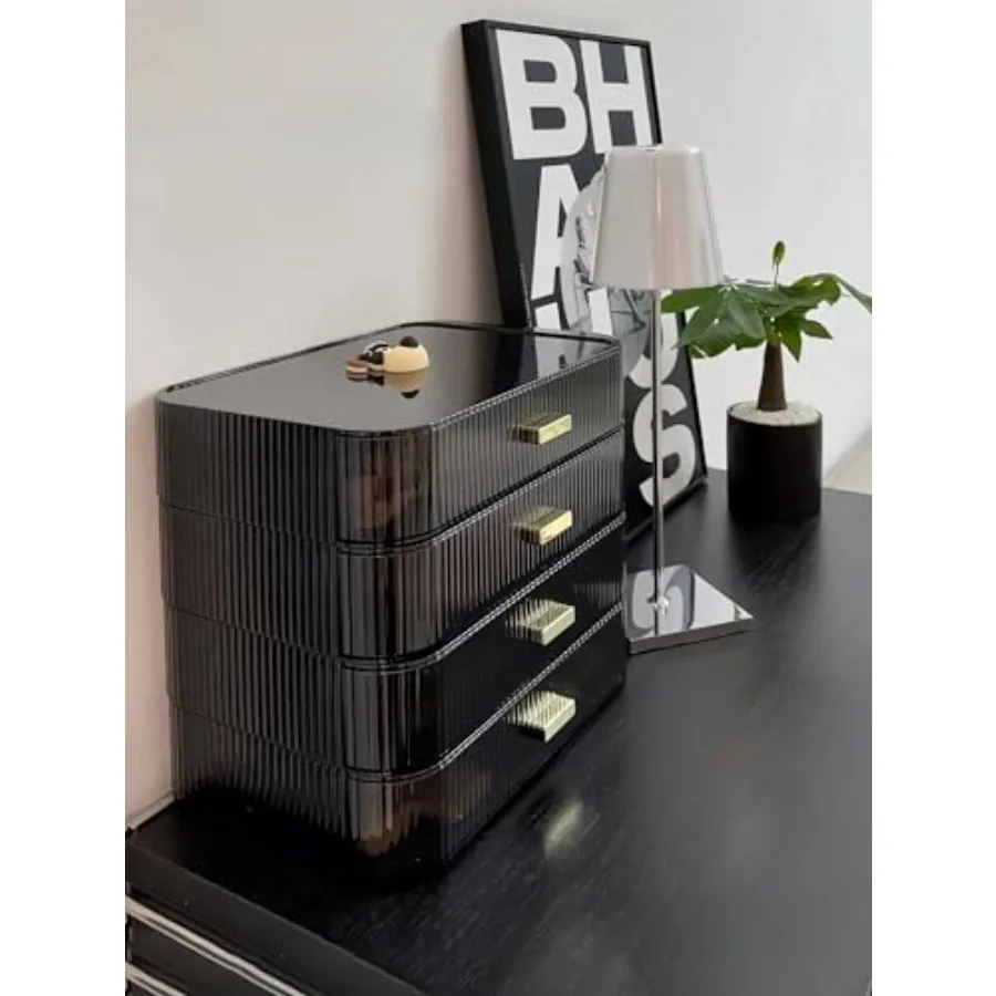 Modern vanity organizer for cosmetics and makeup accessories