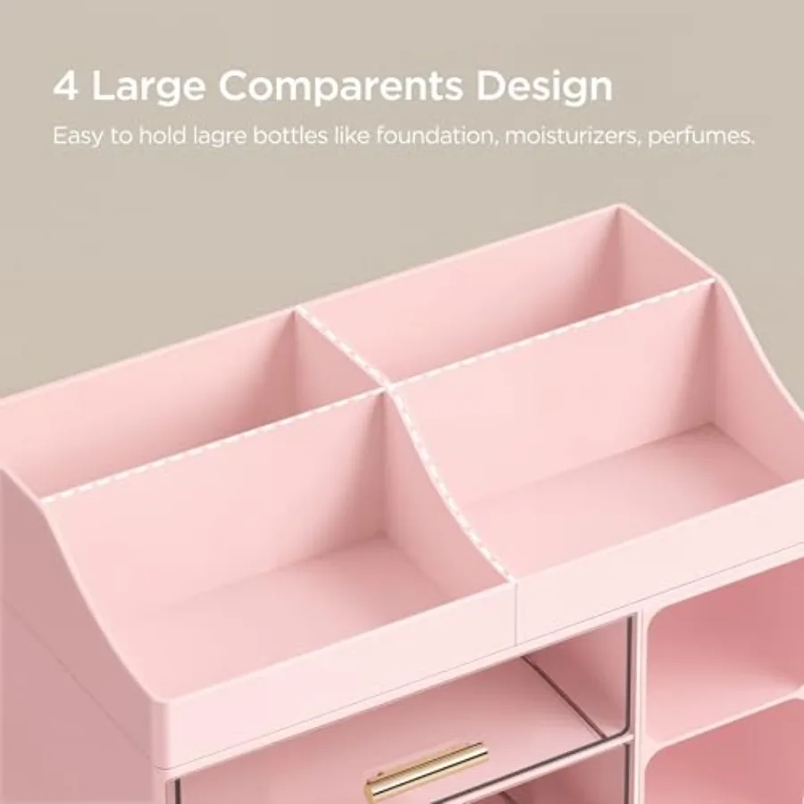 Vanity organizer with drawers for beauty products