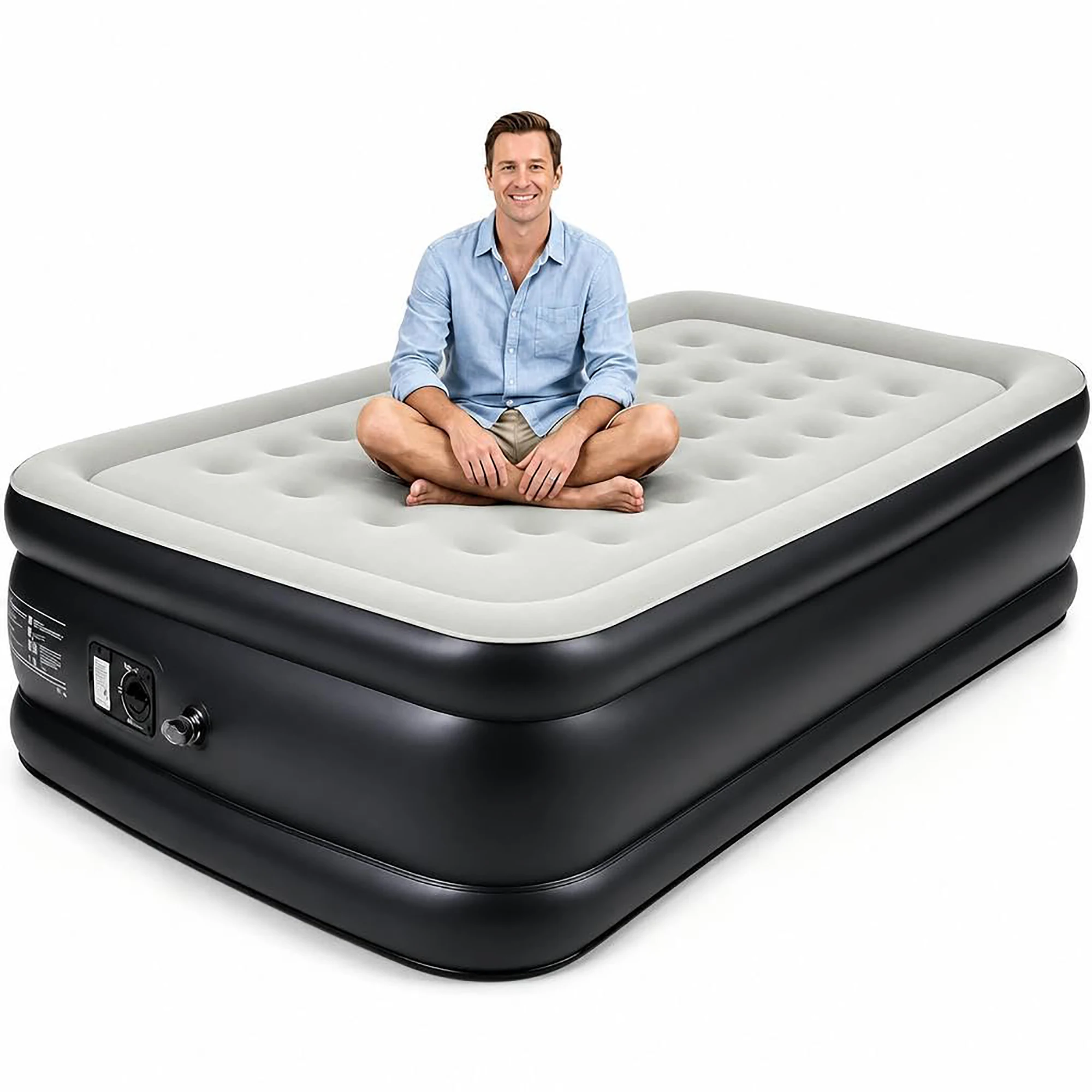 Twin Queen Air Mattress with Built-in Pump