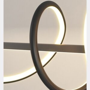 Three ring LED pendant light in black